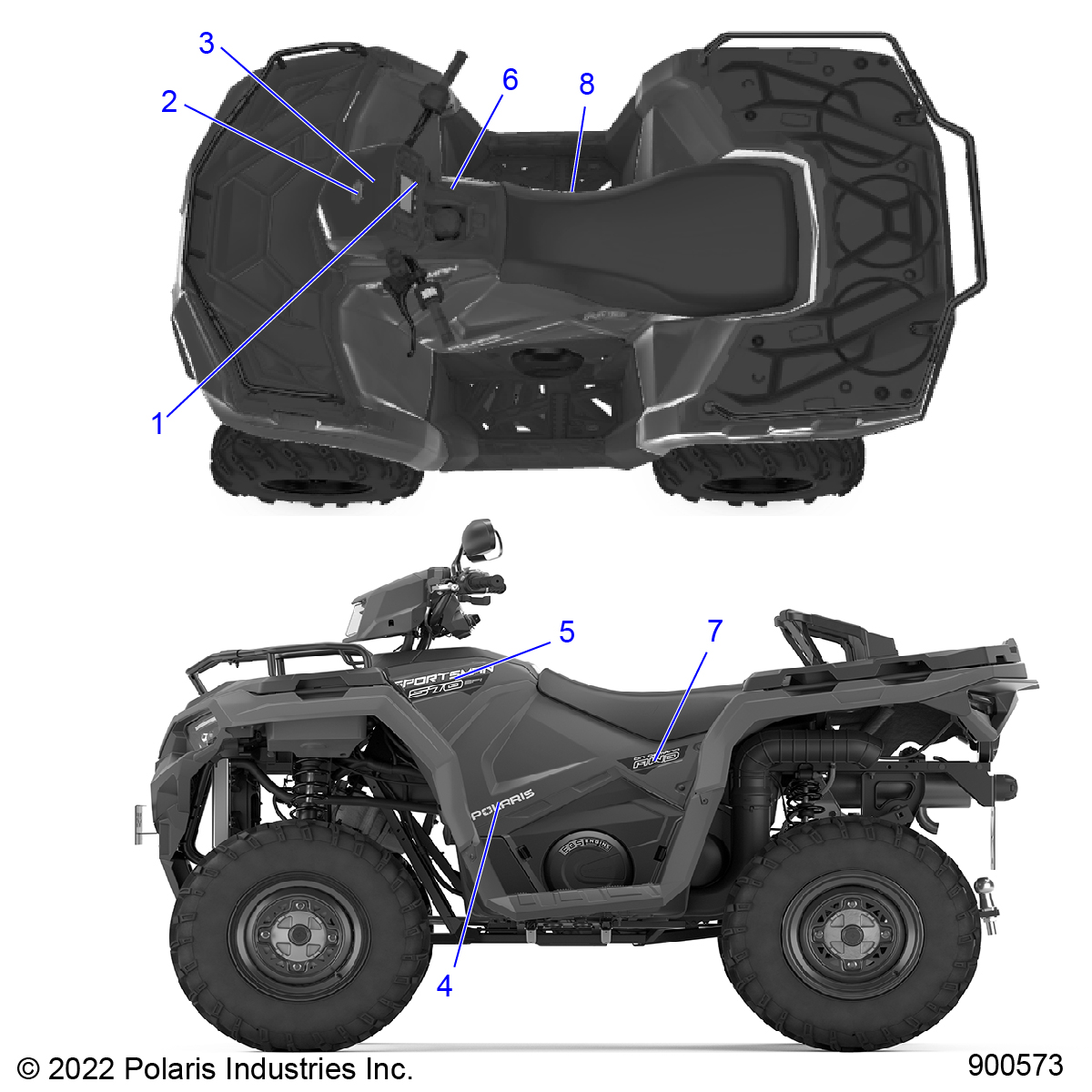 Part Number : 7195536 DECAL-POLARIS WHITE BLK BORDER