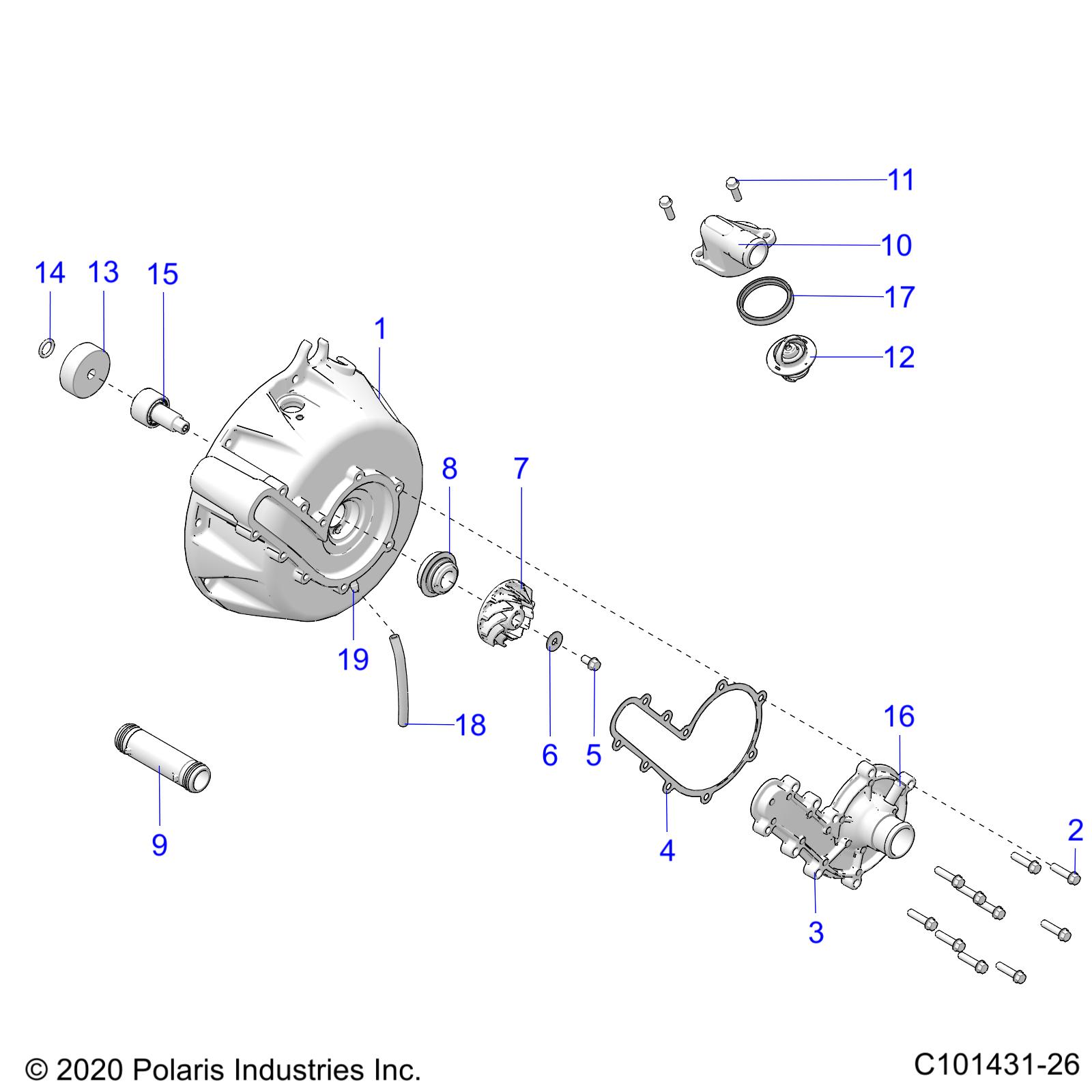 Foto diagrama Polaris que contem a peça 5140079