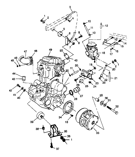 Part Number : 1040688-067 MOUNT FR.ENGINE BLK.