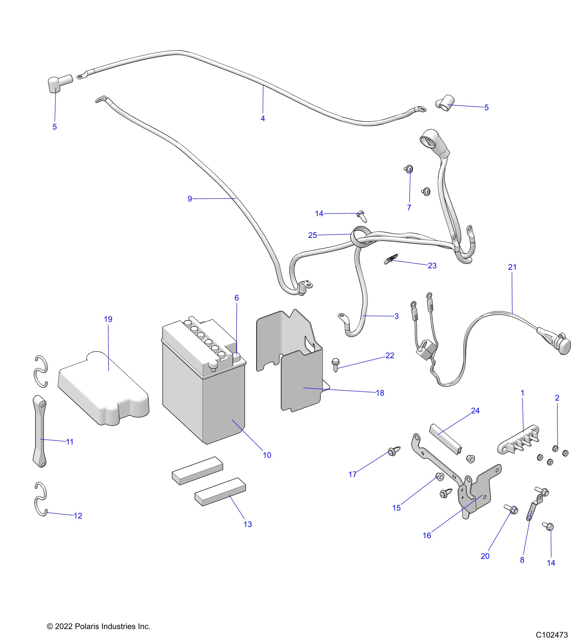 Part Number : 4014424-845 CABLE-BATT 6GA RD FLAT FLAT M6