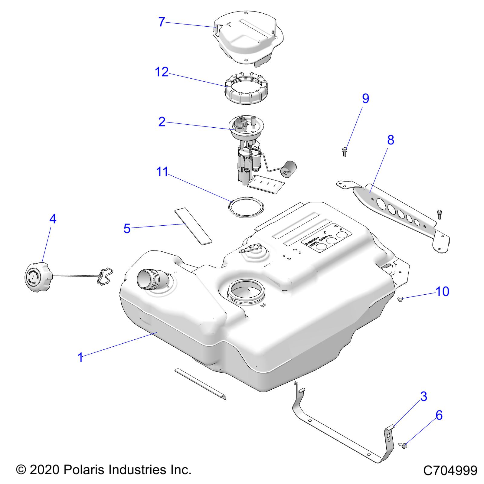 Foto diagrama Polaris que contem a peça 2205502