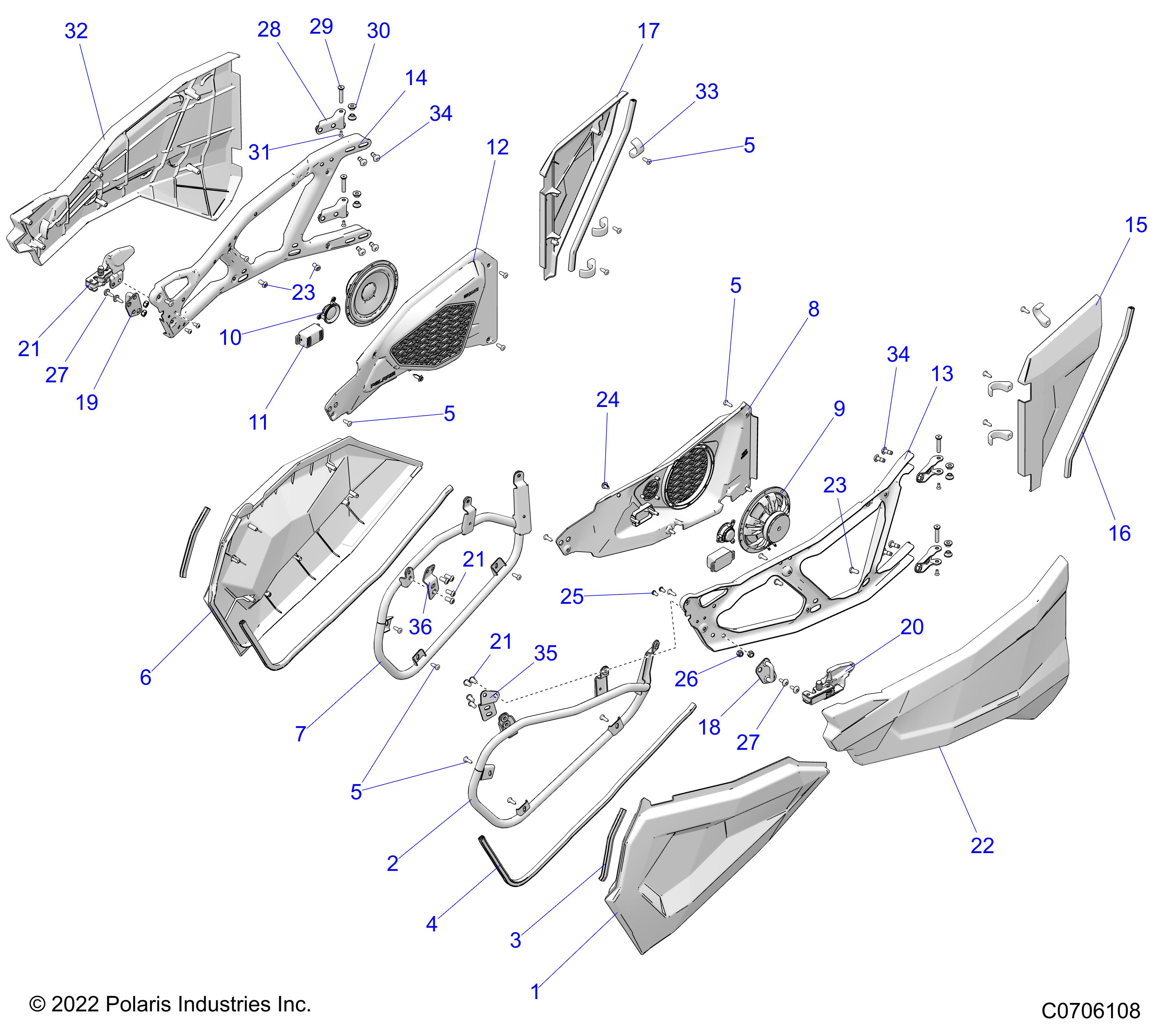 Part Number : 2636269 ASM-SPEAKER DOOR PANEL RH RZT