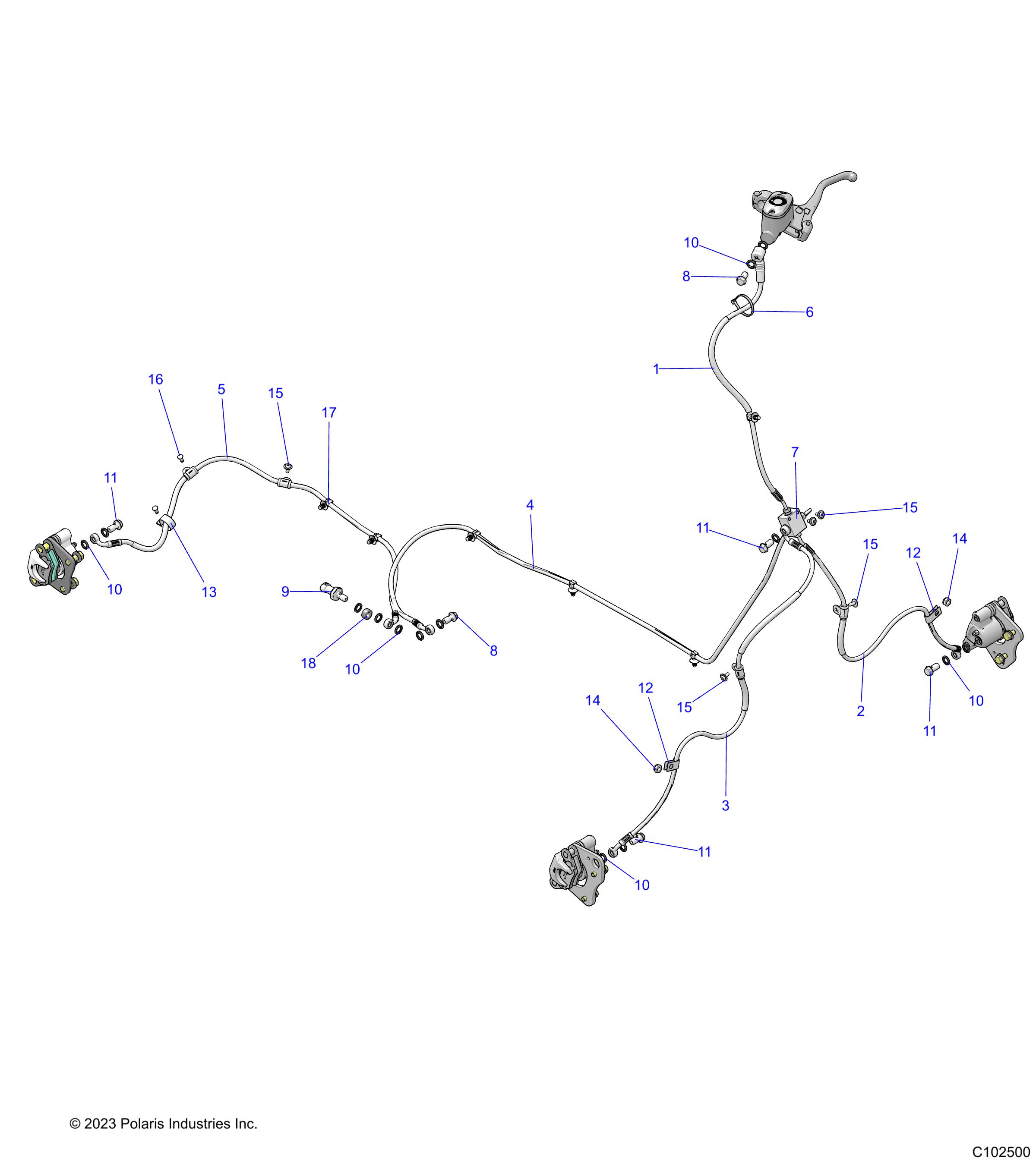Foto diagrama Polaris que contem a peça 5144822