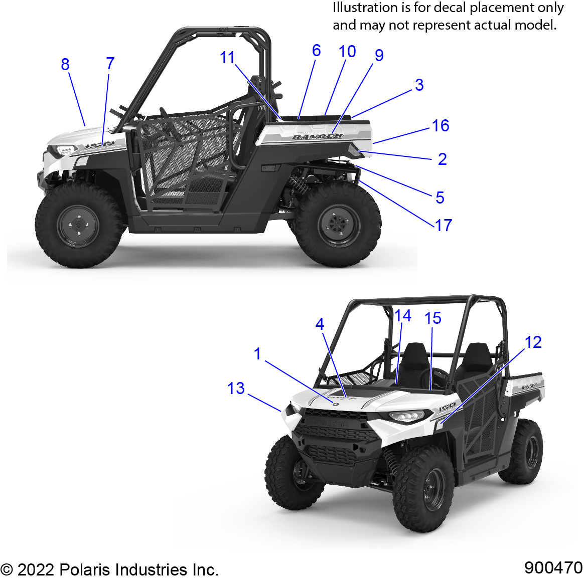 Part Number : 7199006 DECAL-POLARIS WHITE