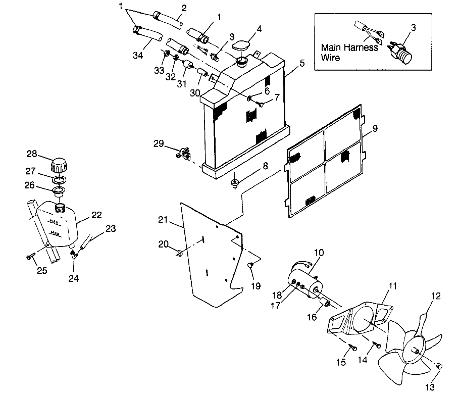 Part Number : 4170013 MOTOR FAN LIQ D-SHAFT CONN