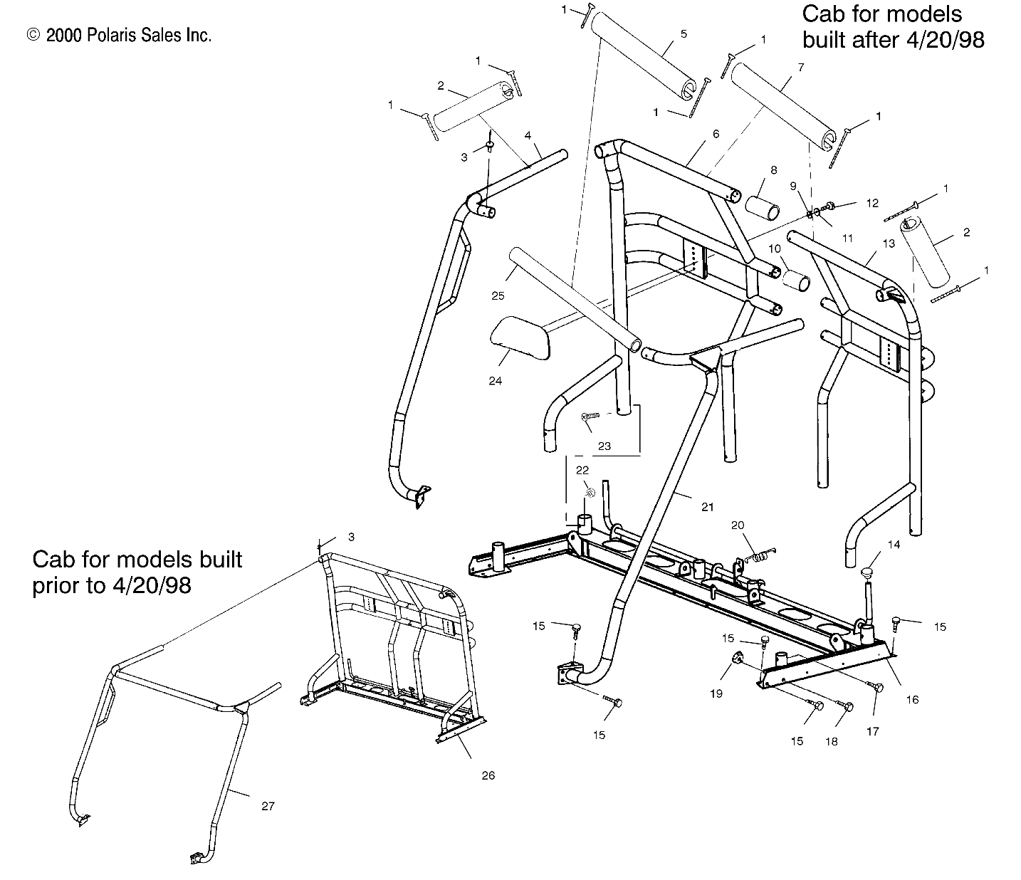 Part Number : 5811706 PAD-CAB FRAME FRONT TOP