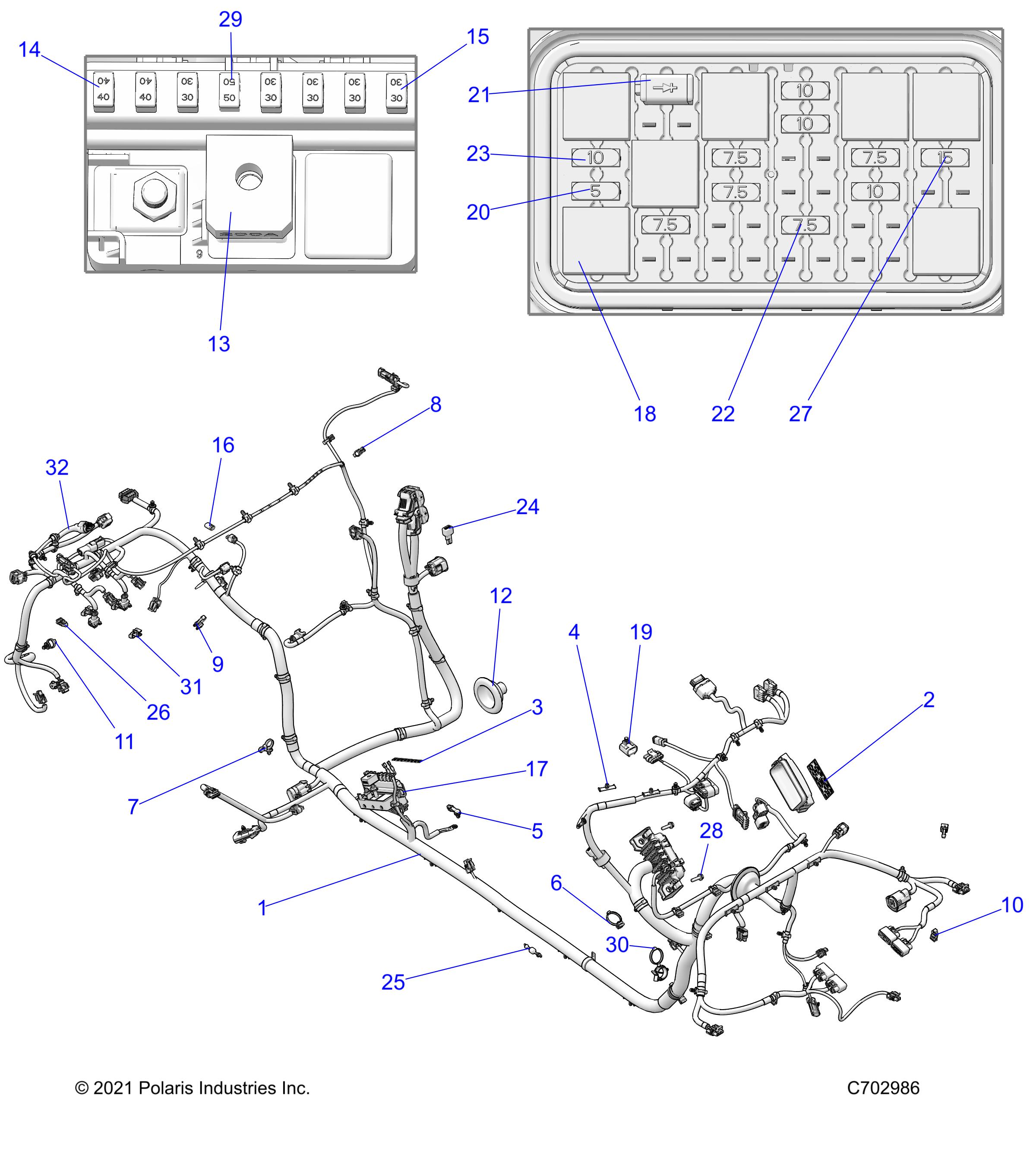 Part Number : 2415657 HARN-CHASSIS RZR T 96X74