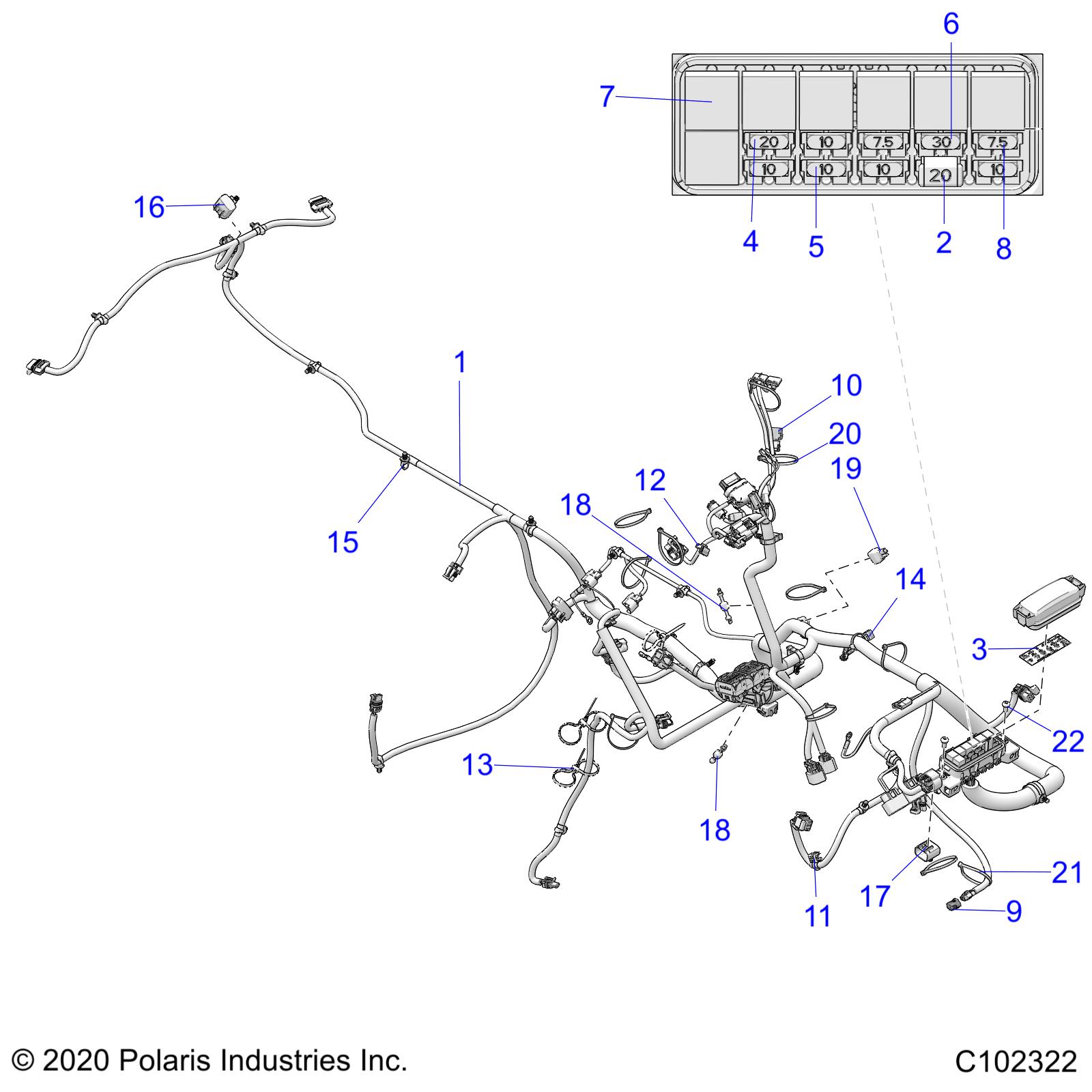 Part Number : 2415692 HARN-MAIN SPXP ETC LED