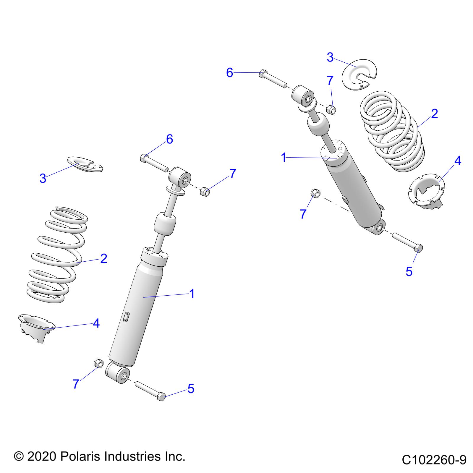 Foto diagrama Polaris que contem a peça 7044284