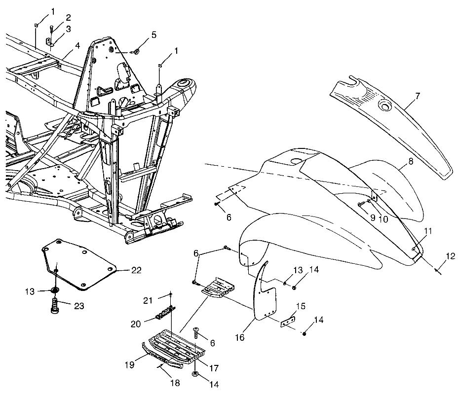 Foto diagrama Polaris que contem a peça 2631925-133