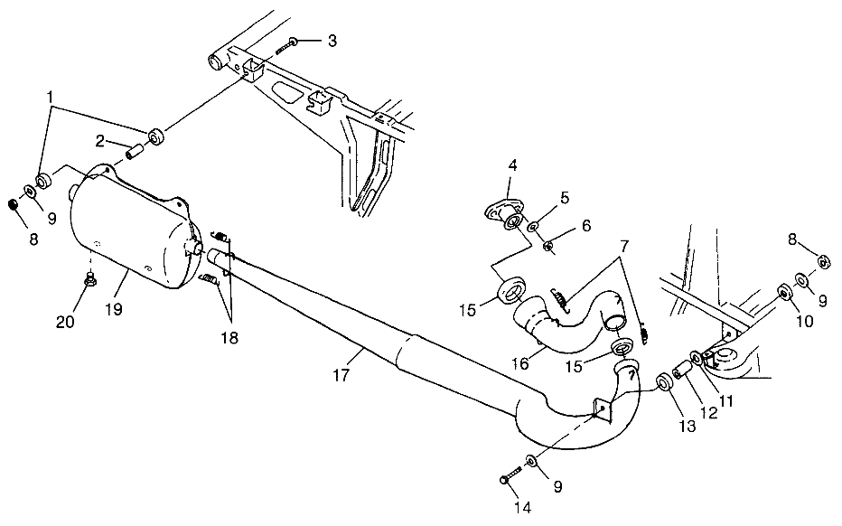 Part Number : 1260881-029 MUFFLER HYBRID (400) BLK