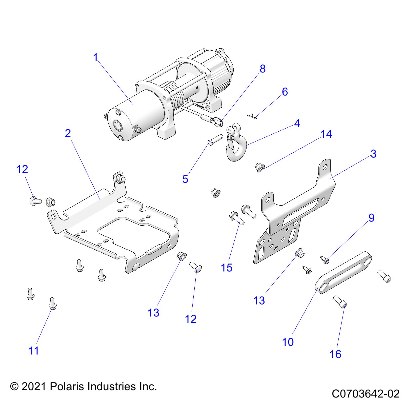 Part Number : 5257962 WINCH MOUNT BRACKET  RZN