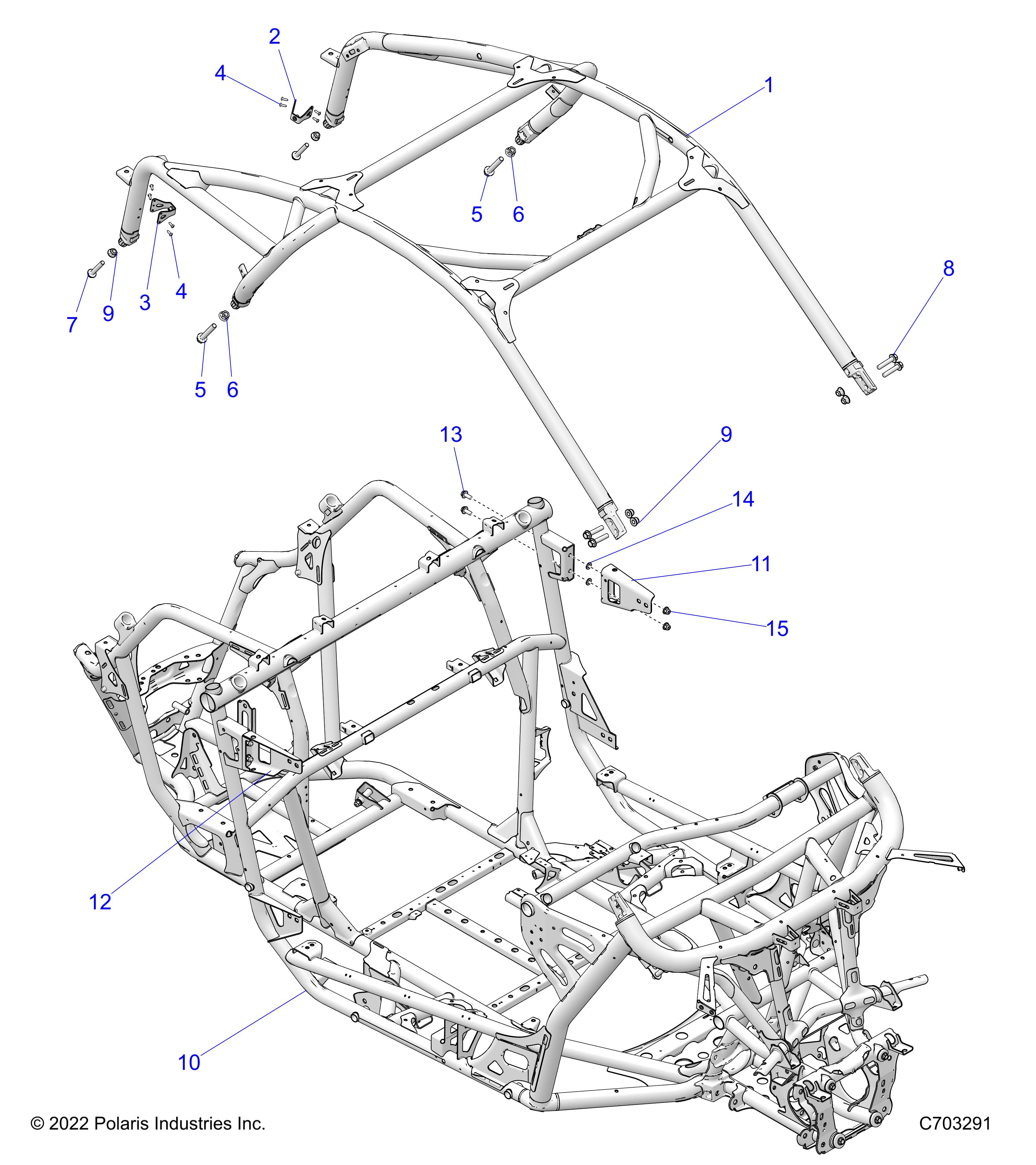 Part Number : 1024860-458 WELD-ROPS MAIN BLK