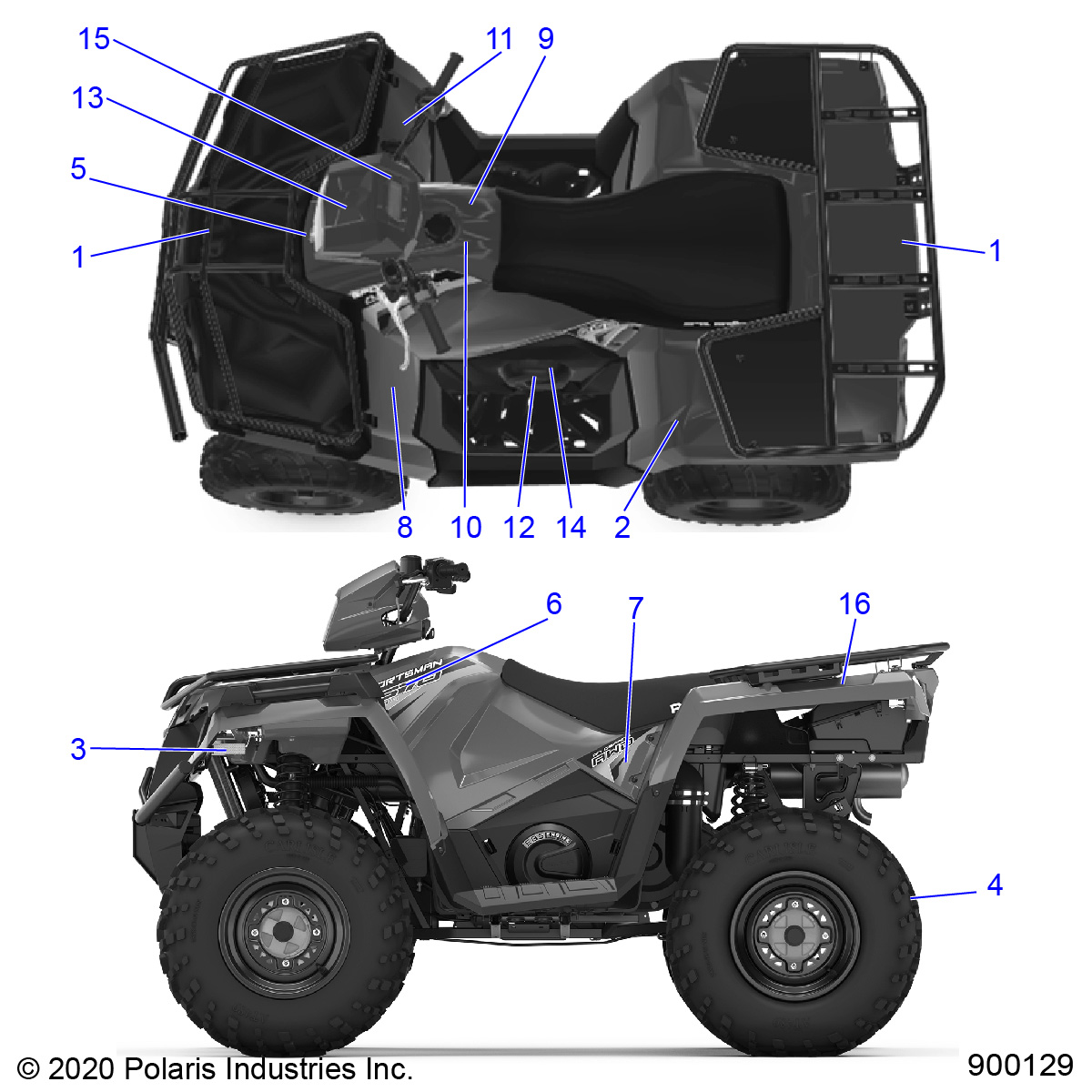 Foto diagrama Polaris que contem a peça 7181428