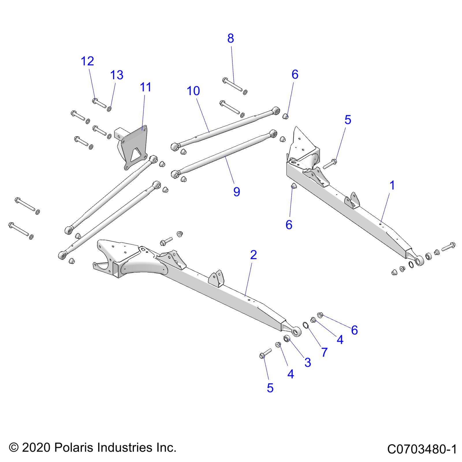 Foto diagrama Polaris que contem a peça 1022978-458