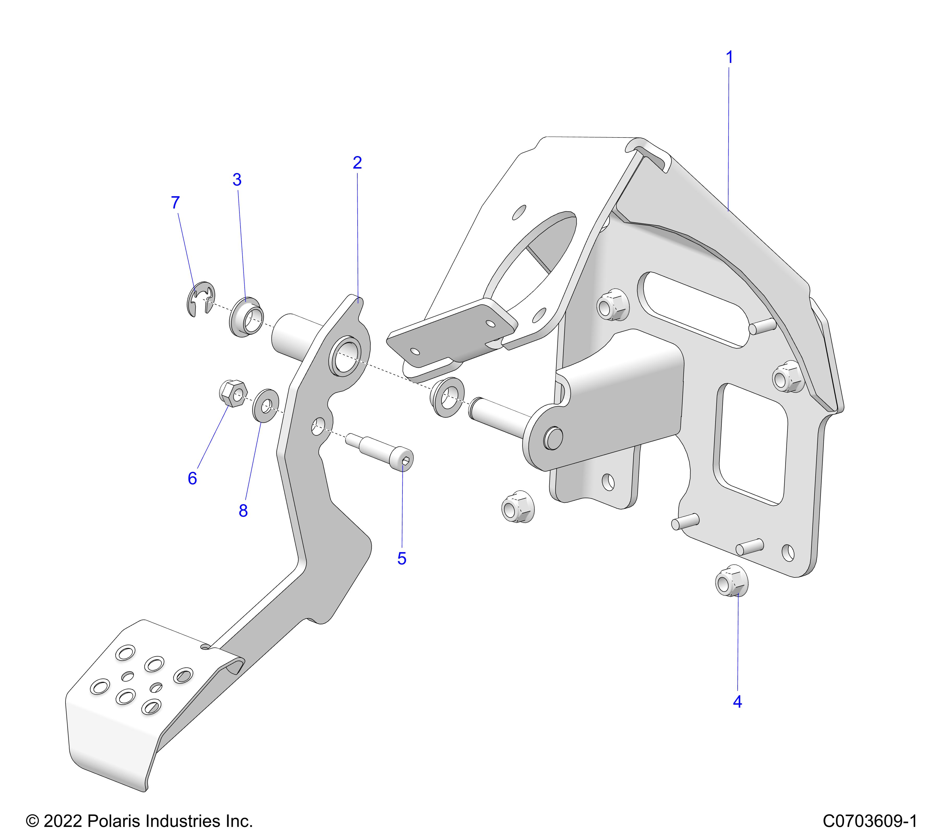 Part Number : 1024551-458 WELD-BRAKE PEDAL TR BLK