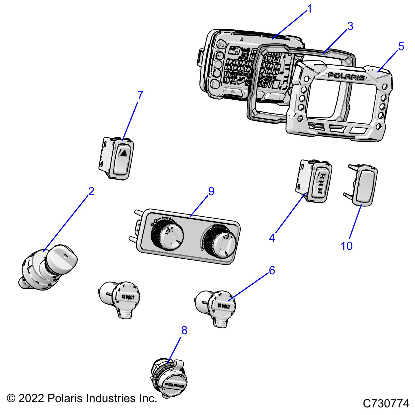 Part Number : 2416455 SWITCH-PANEL HEATER ZS