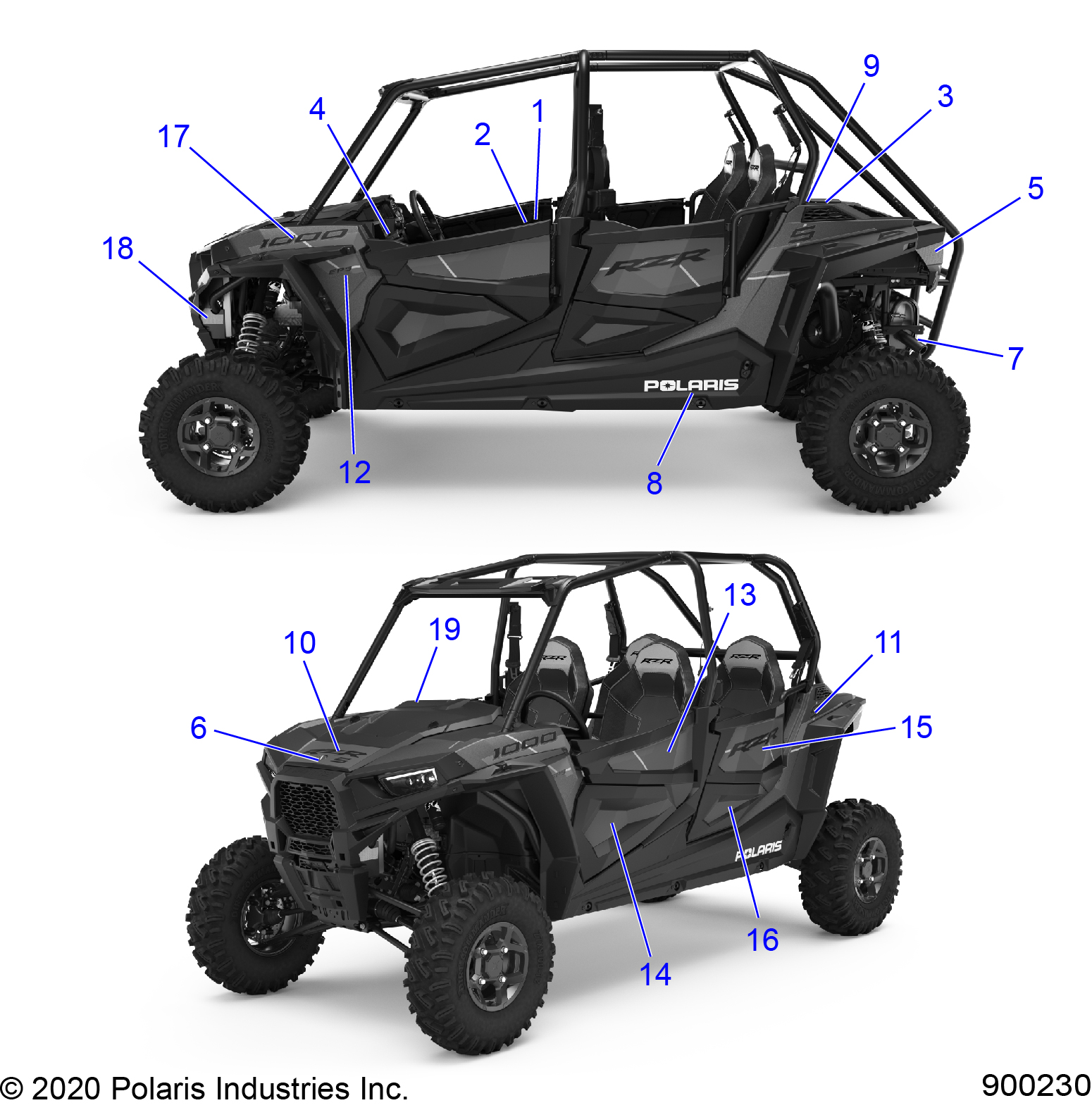 Foto diagrama Polaris que contem a peça 7182353