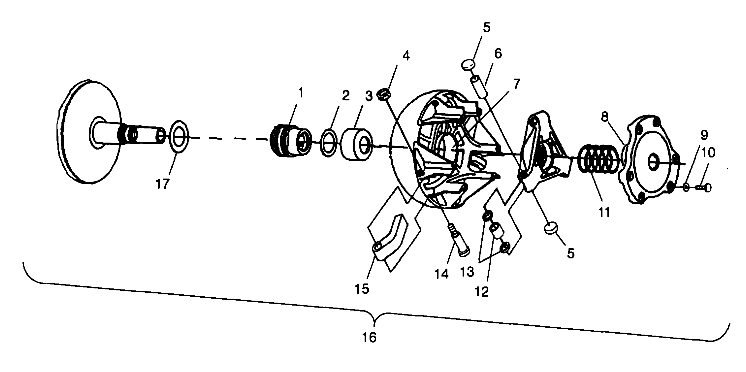 Part Number : 1321764 CLUTCH DRIVE ATV-09