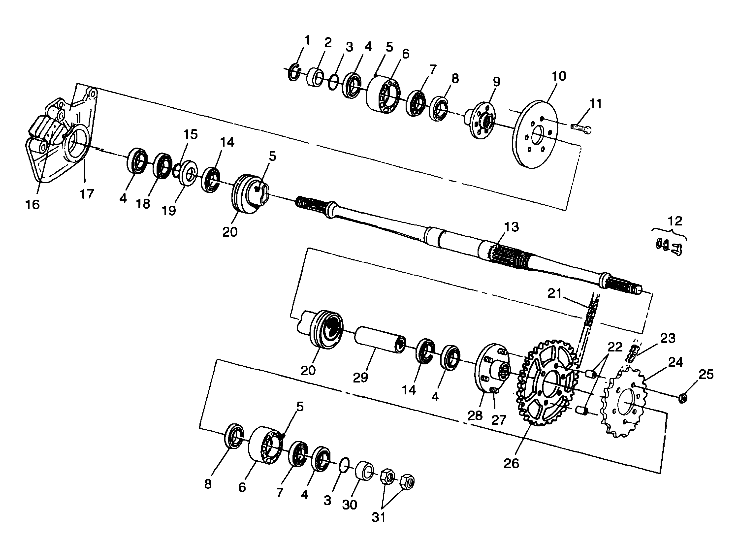 Foto diagrama Polaris que contem a peça 3224042