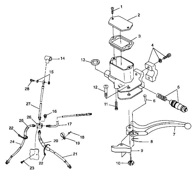 Part Number : 1910286 LINE-BRAKE FRT HAND MAST CYL