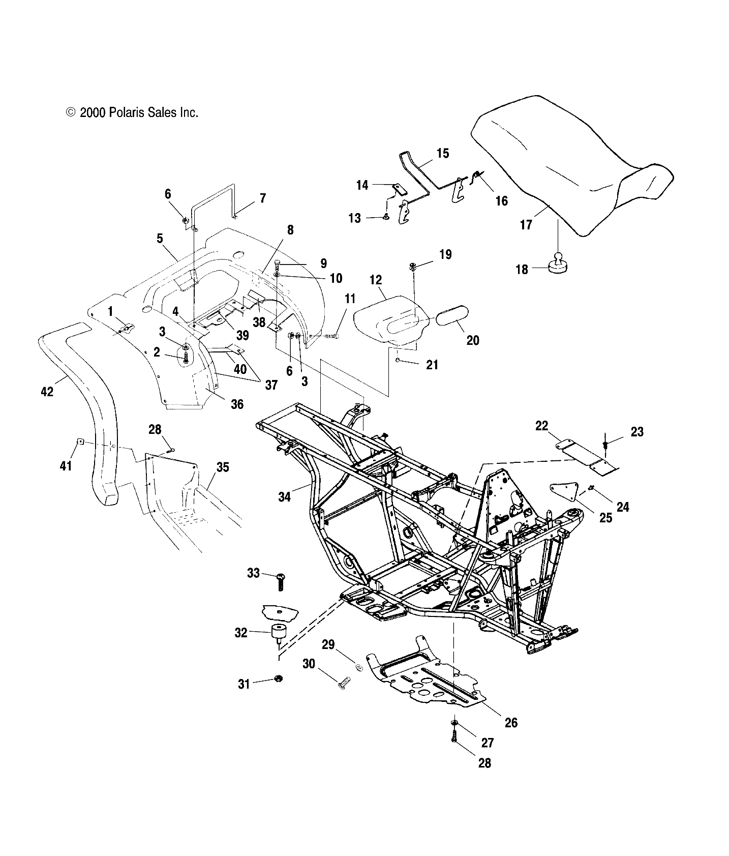 Part Number : 2682441-132 SEAT STEEL GRAY