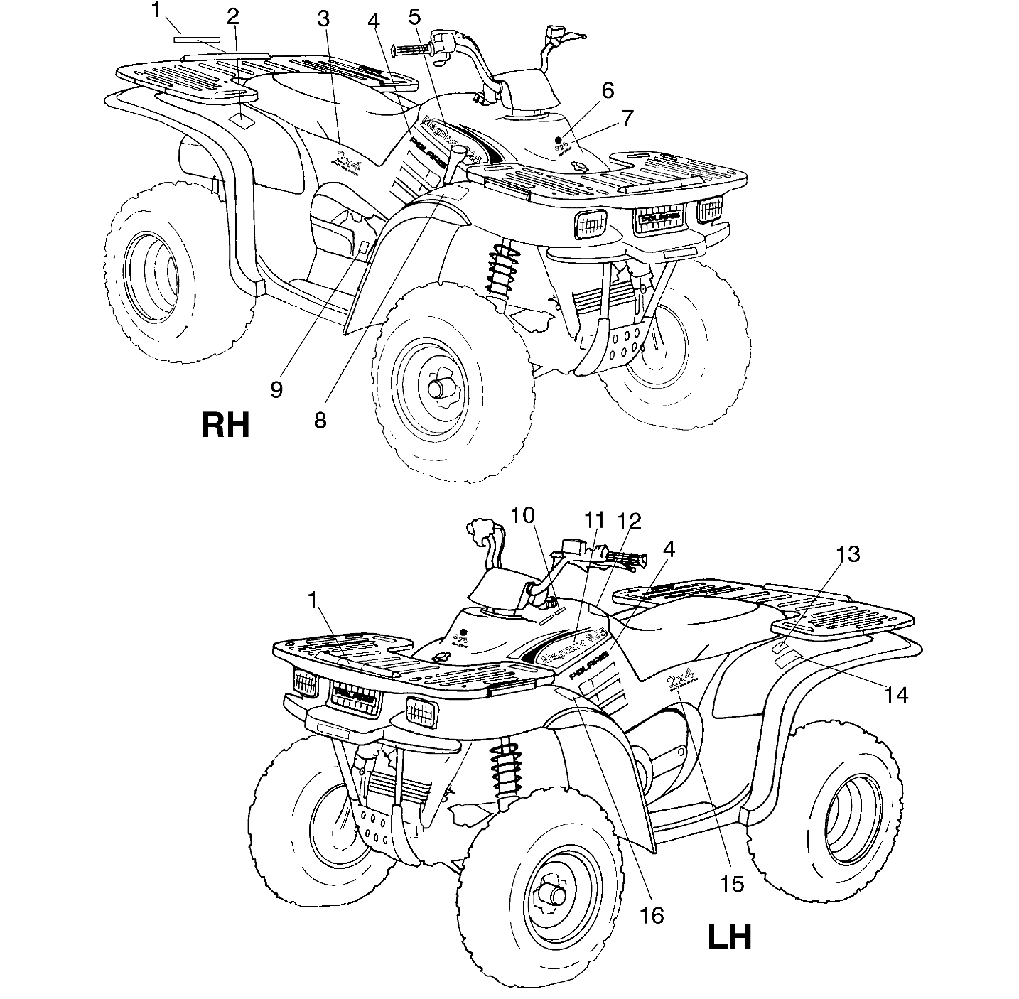 Part Number : 7078015 DECAL- 325  4 STROKE FR COVER