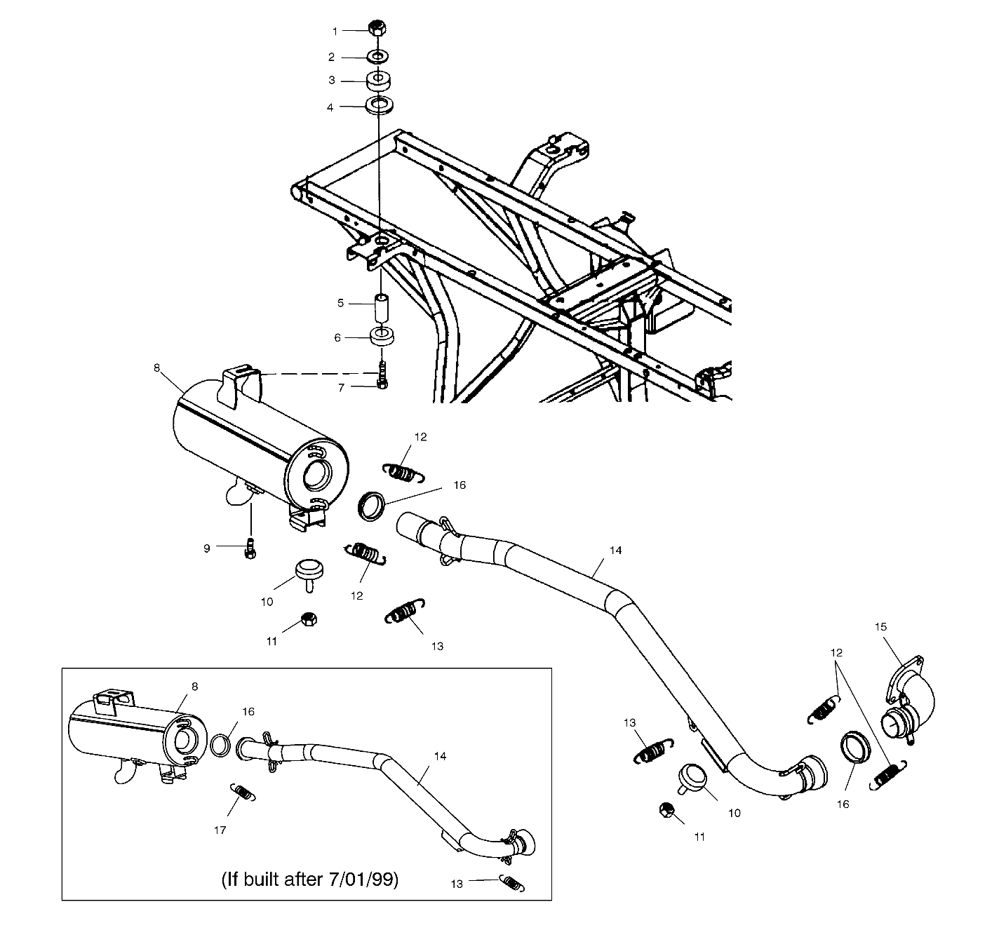 Foto diagrama Polaris que contem a peça 1260977-029