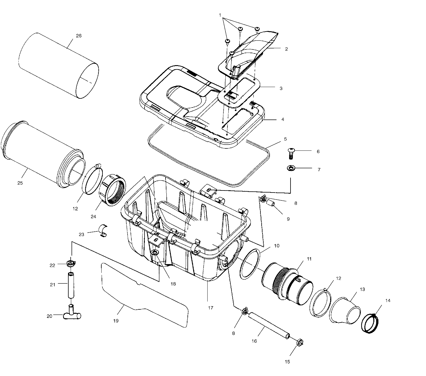 Foto diagrama Polaris que contem a peça 5411848