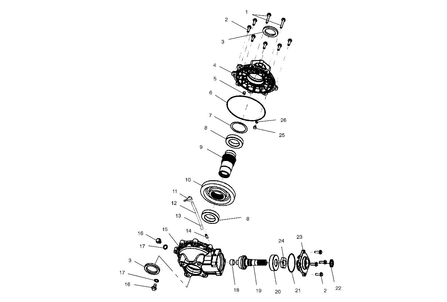 Foto diagrama Polaris que contem a peça 1341309