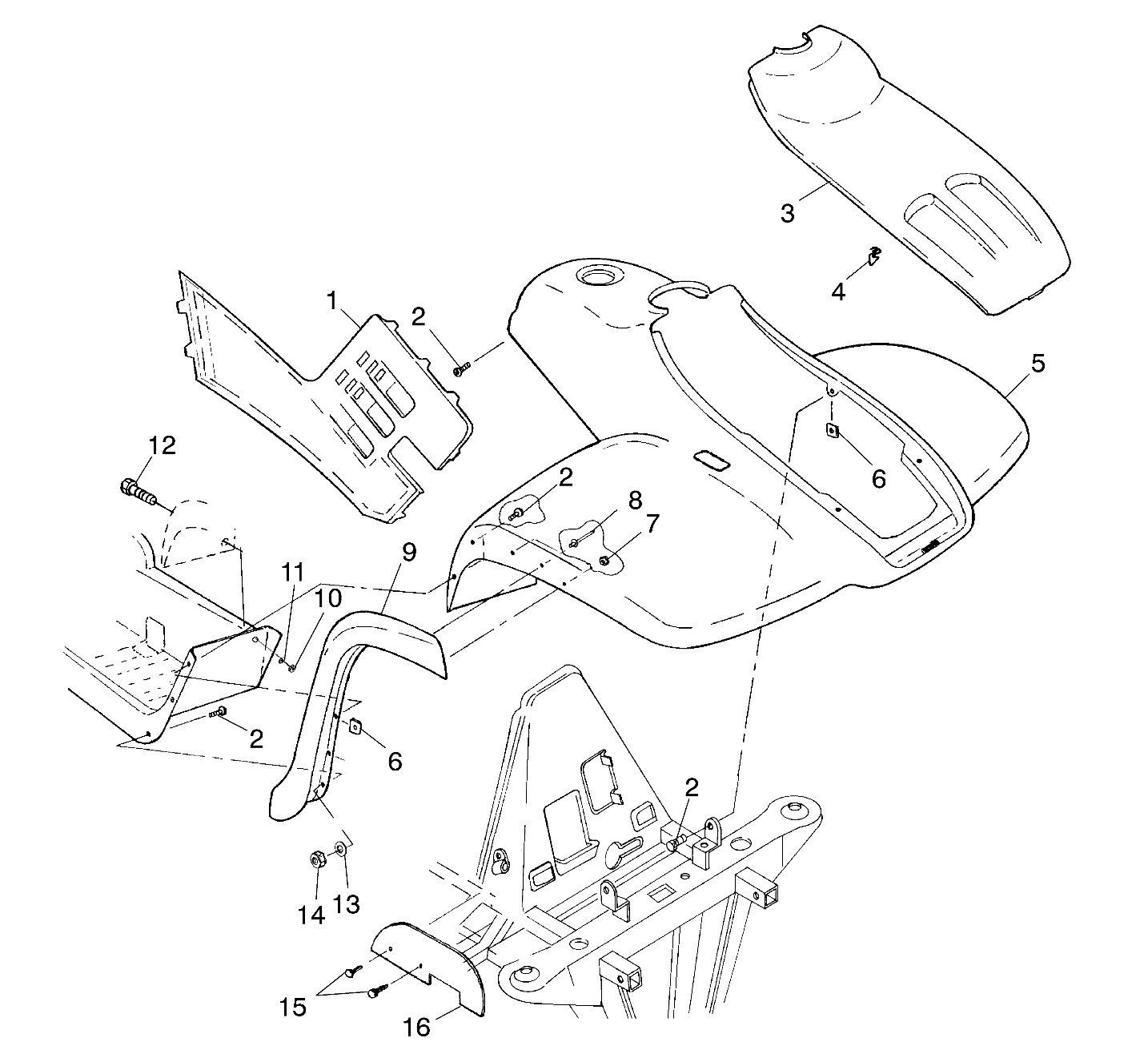 Foto diagrama Polaris que contem a peça 2632144-195