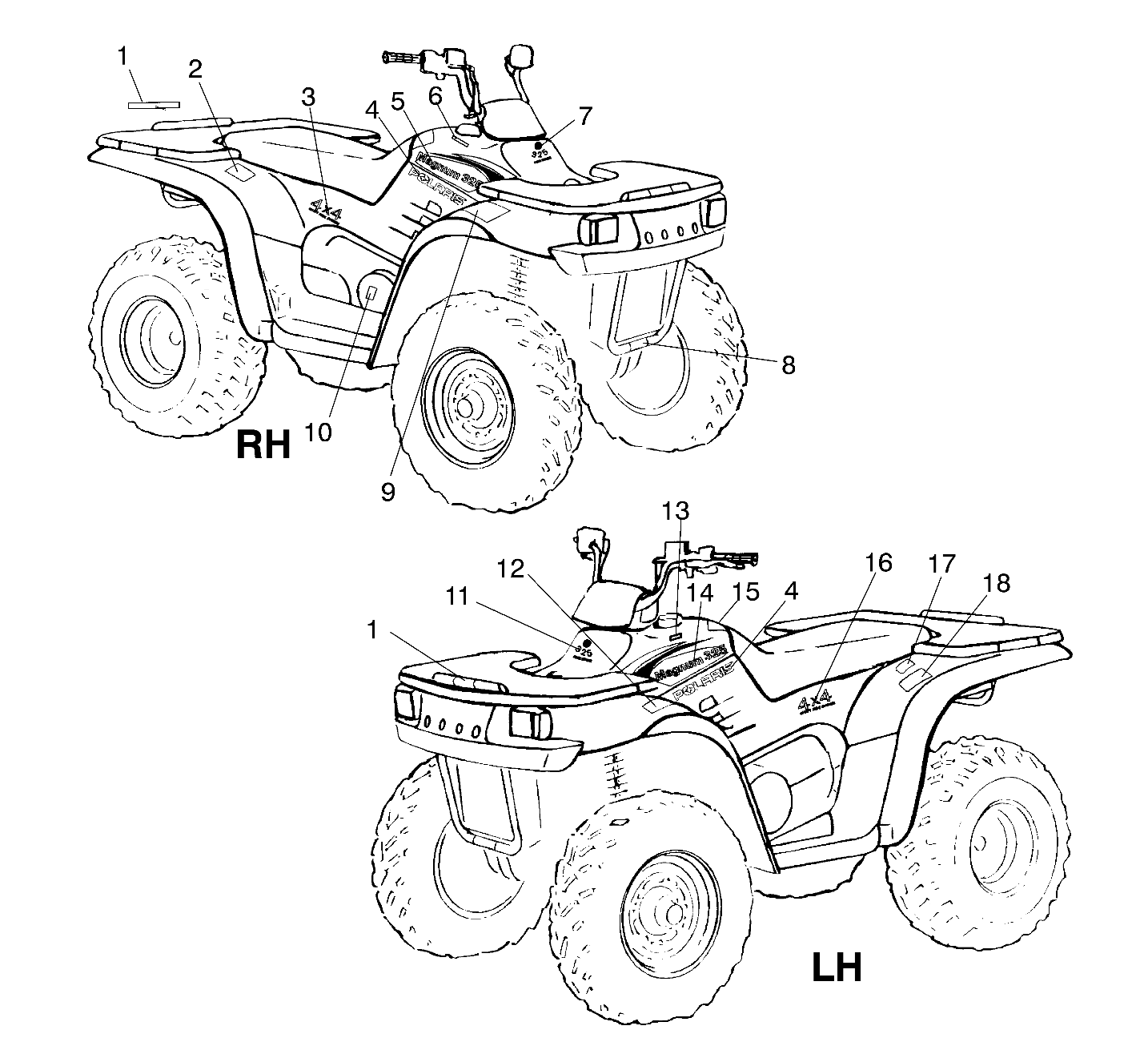 Foto diagrama Polaris que contem a peça 7078017