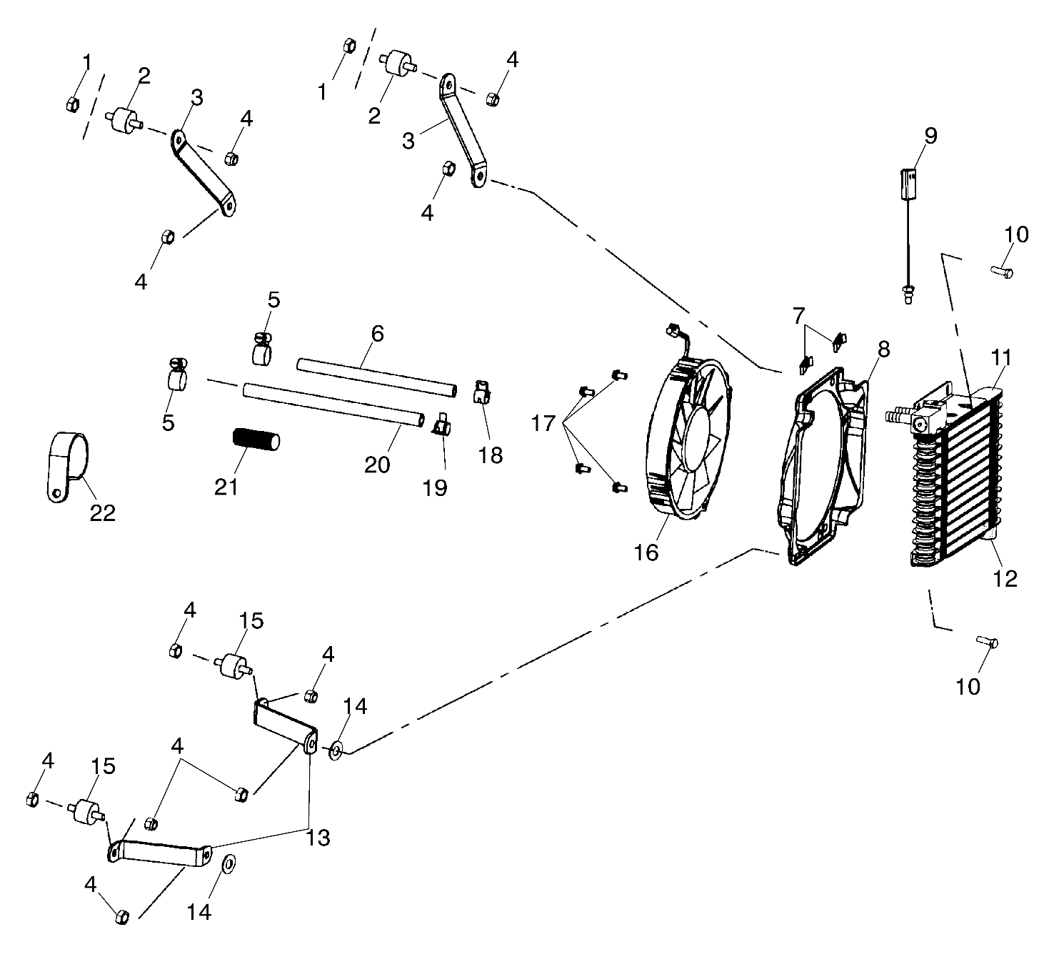 Part Number : 1240064 COOLER-OIL TO AIR