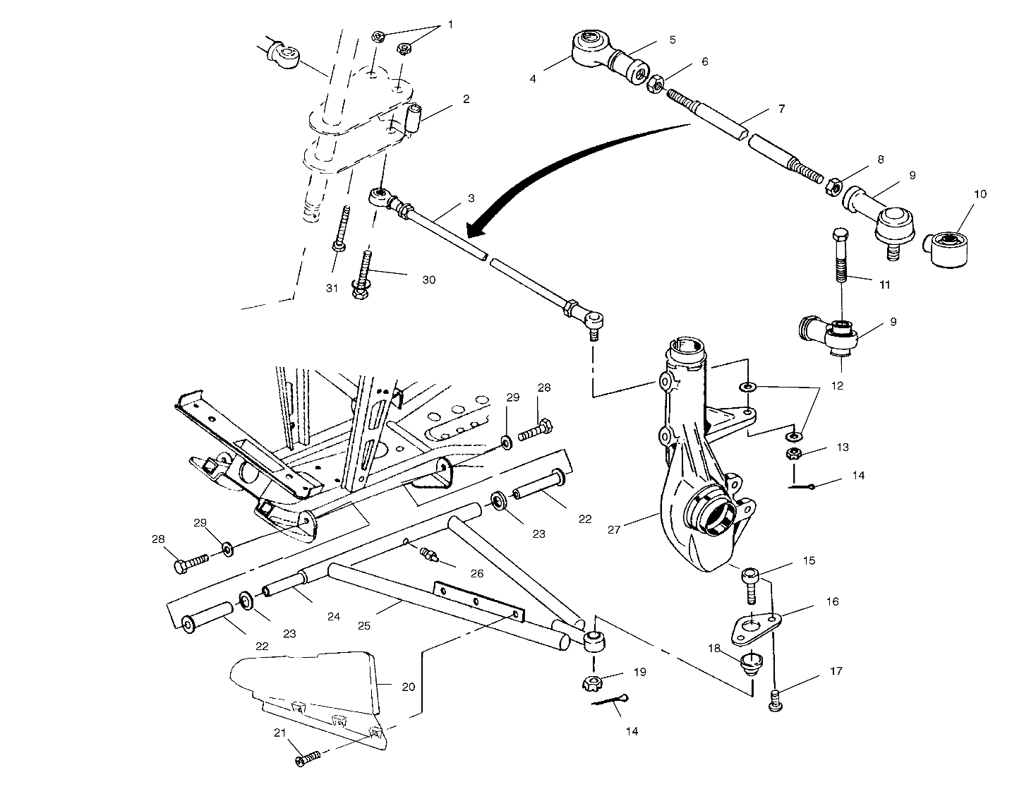 Foto diagrama Polaris que contem a peça 5431149