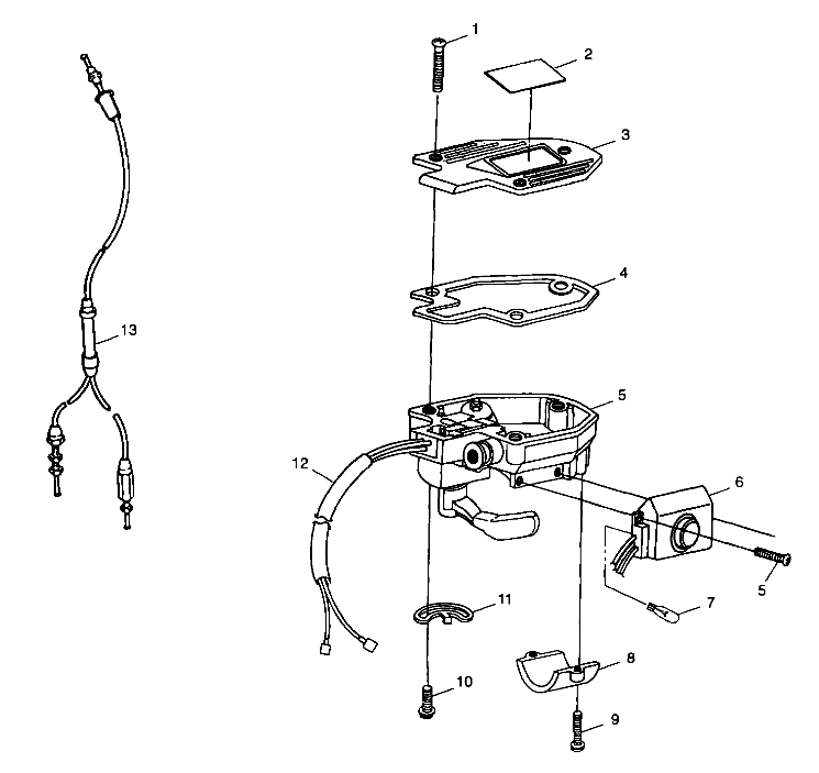 Foto diagrama Polaris que contem a peça 7080615
