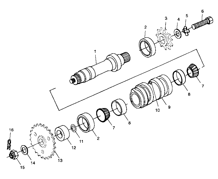 Foto diagrama Polaris que contem a peça 1380136