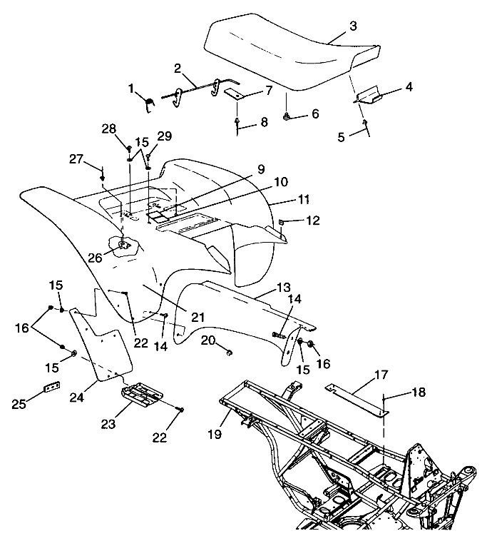 Part Number : 2682453-288 SEAT RED W/WHITE POLARIS