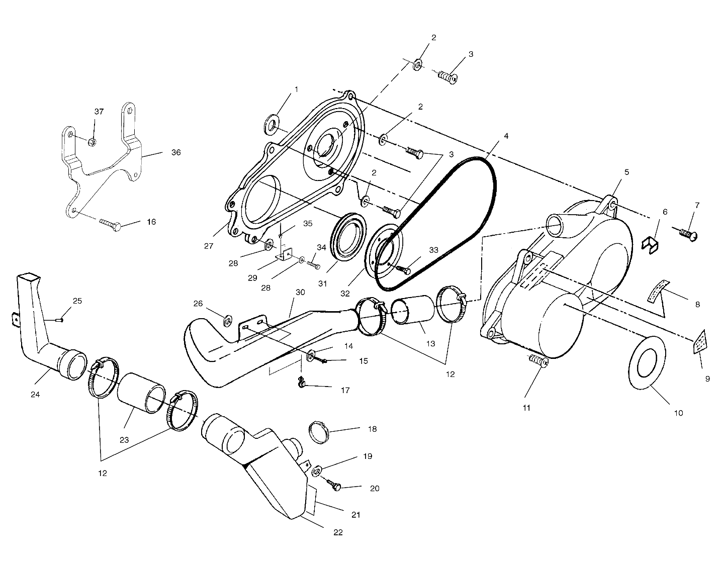 Part Number : 5433258 DUCT CLUTCH INLET