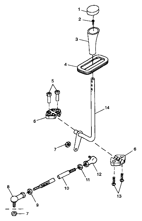 Part Number : 5433103 MOUNT-GEAR SELECTOR HI/REV