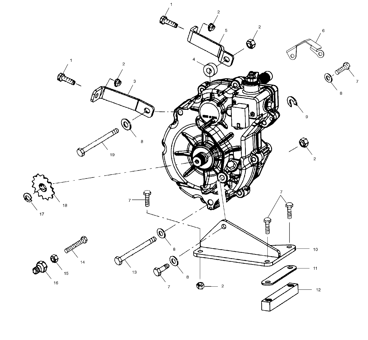 Part Number : 5243175-067 BRKT-TRANSMISSION MOUNT 250 BL