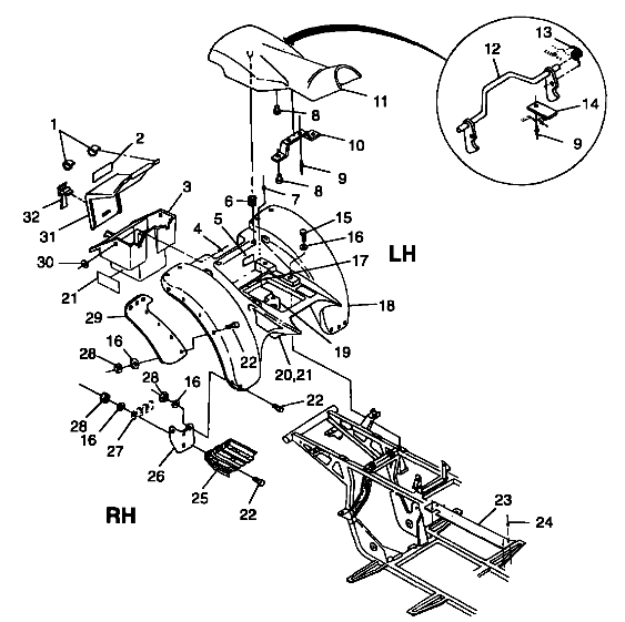 Foto diagrama Polaris que contem a peça 5850076