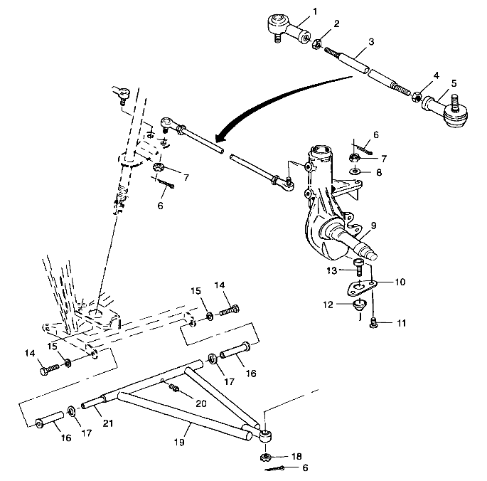 Foto diagrama Polaris que contem a peça 7060171