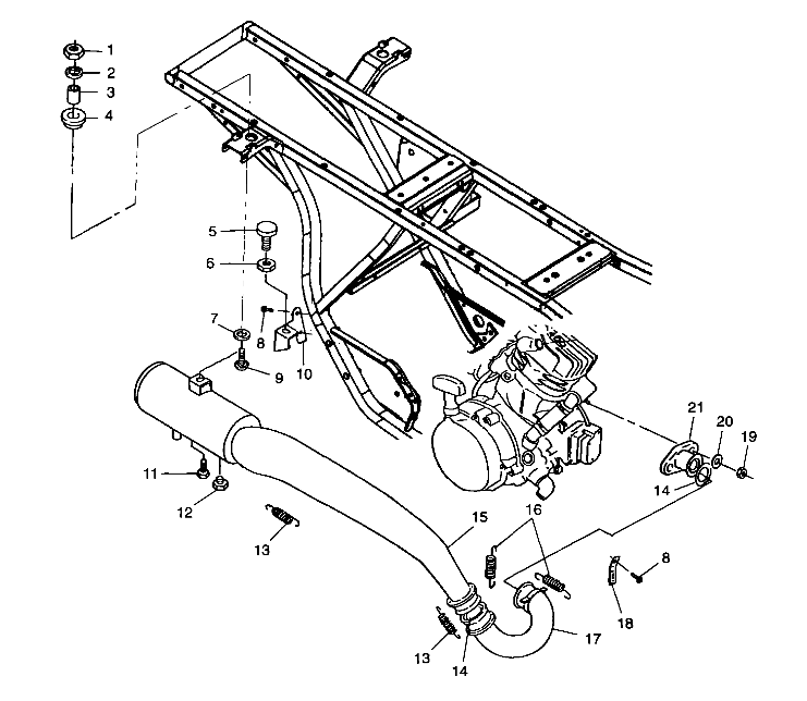 Part Number : 5243199-067 BRKT-EXHAUST MOUNT XPL 400 BLK