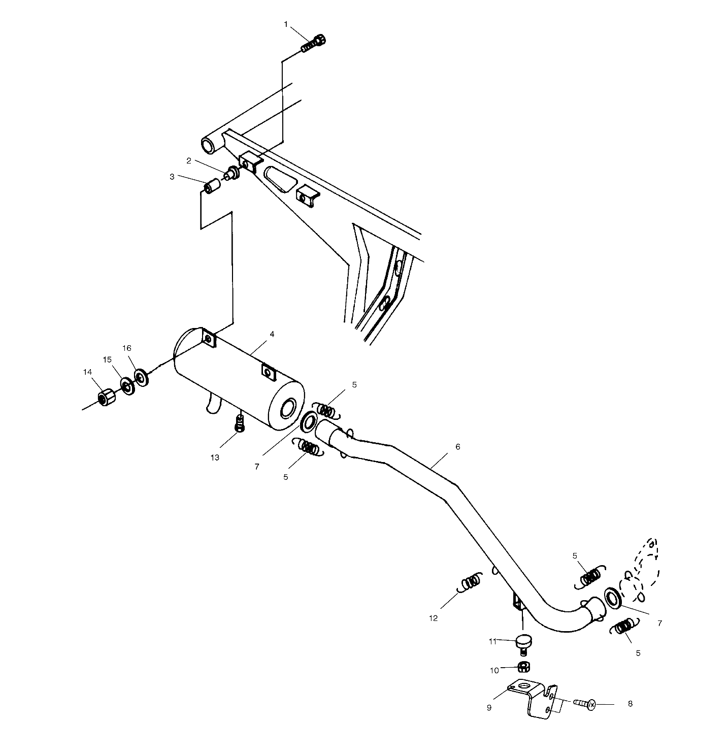 Part Number : 1260904-029 EXHAUST PIPE 1.62 OD BLK