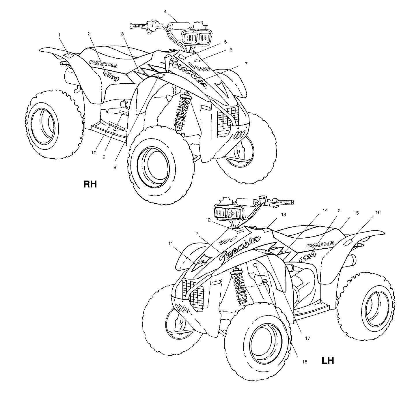 Part Number : 7078020 DECAL  POLARIS