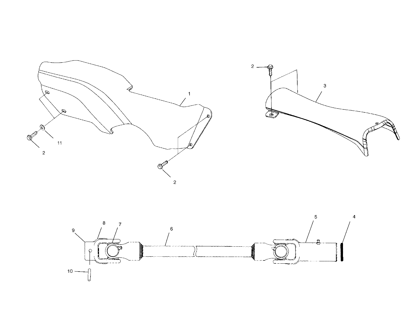 Part Number : 5433154 GUARD-PROP SHAFT FRONT