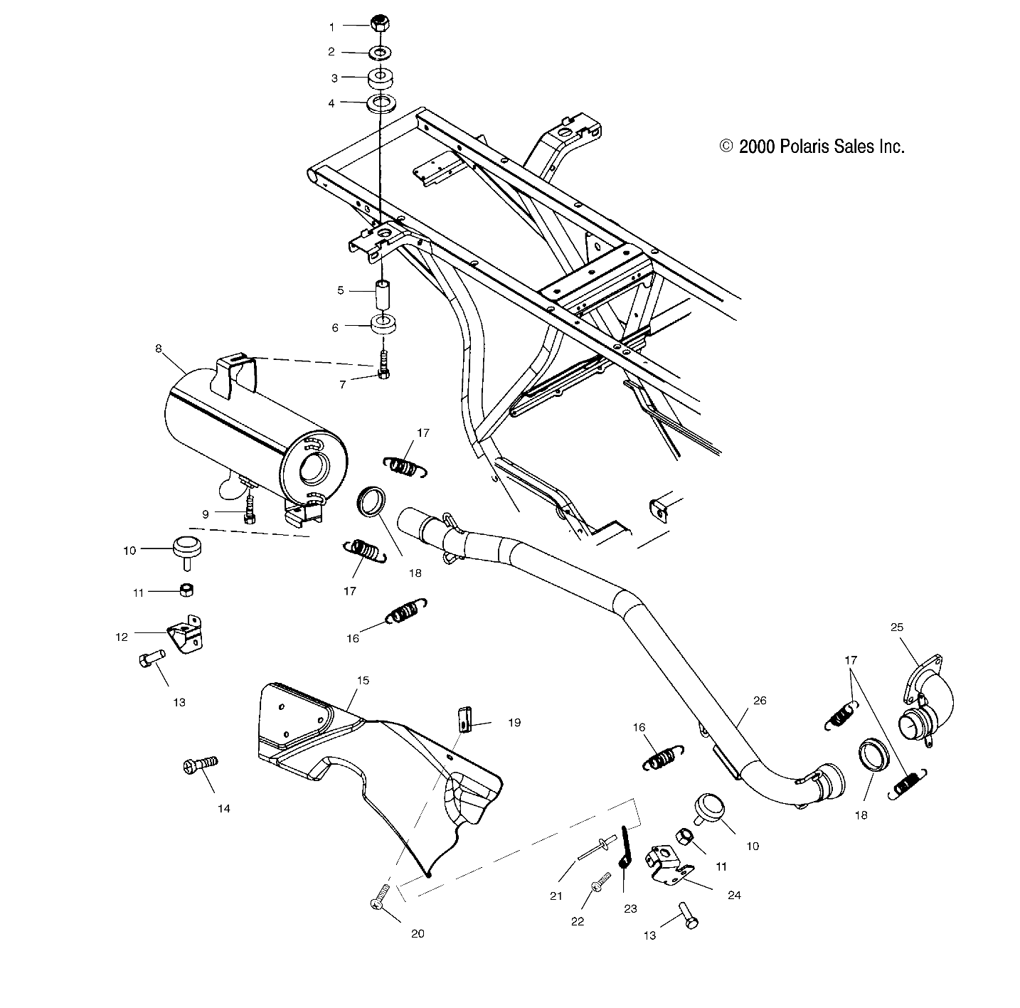 Part Number : 5830184 FOAM FOIL EXHAUST TRAIL BOSS