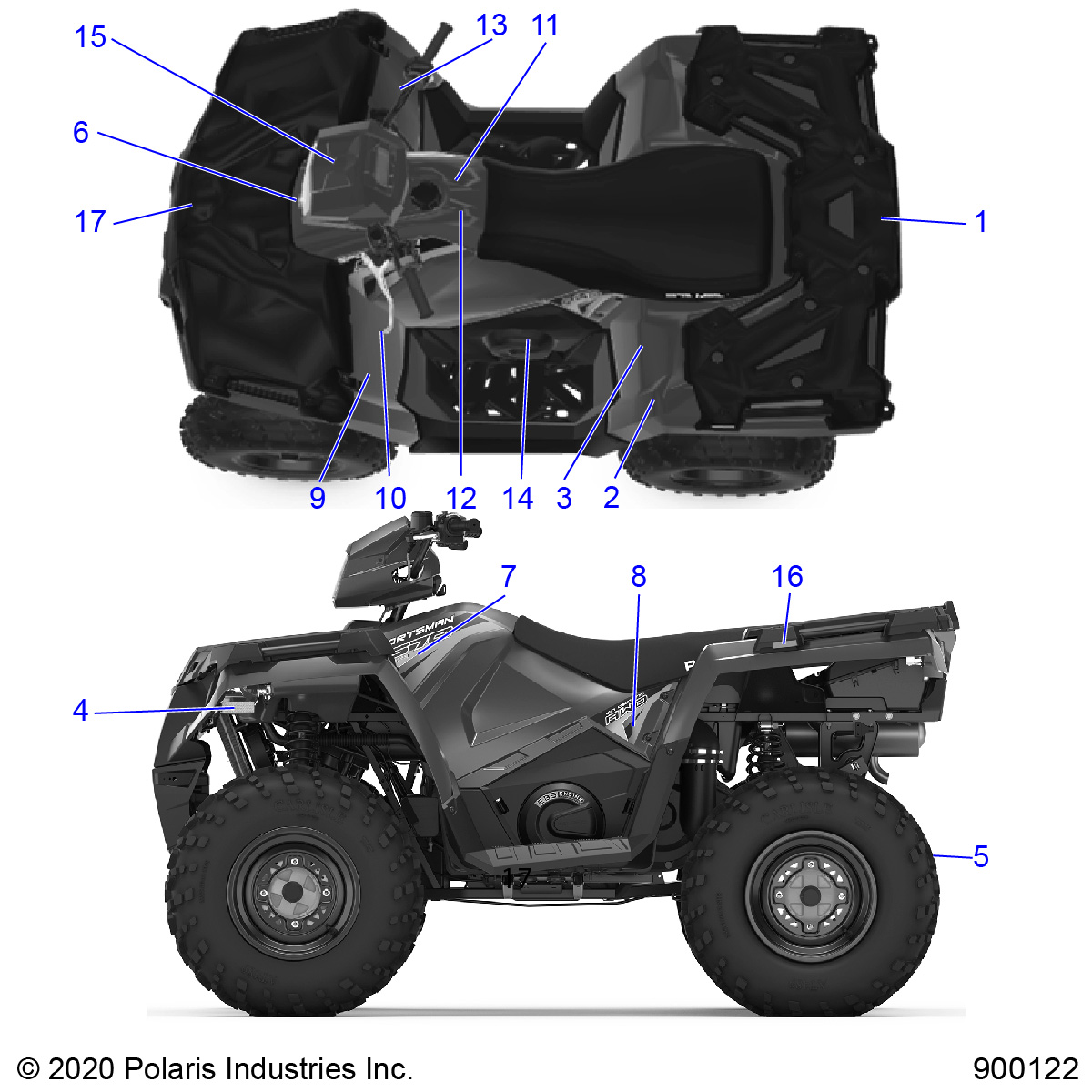 Foto diagrama Polaris que contem a peça 7180935