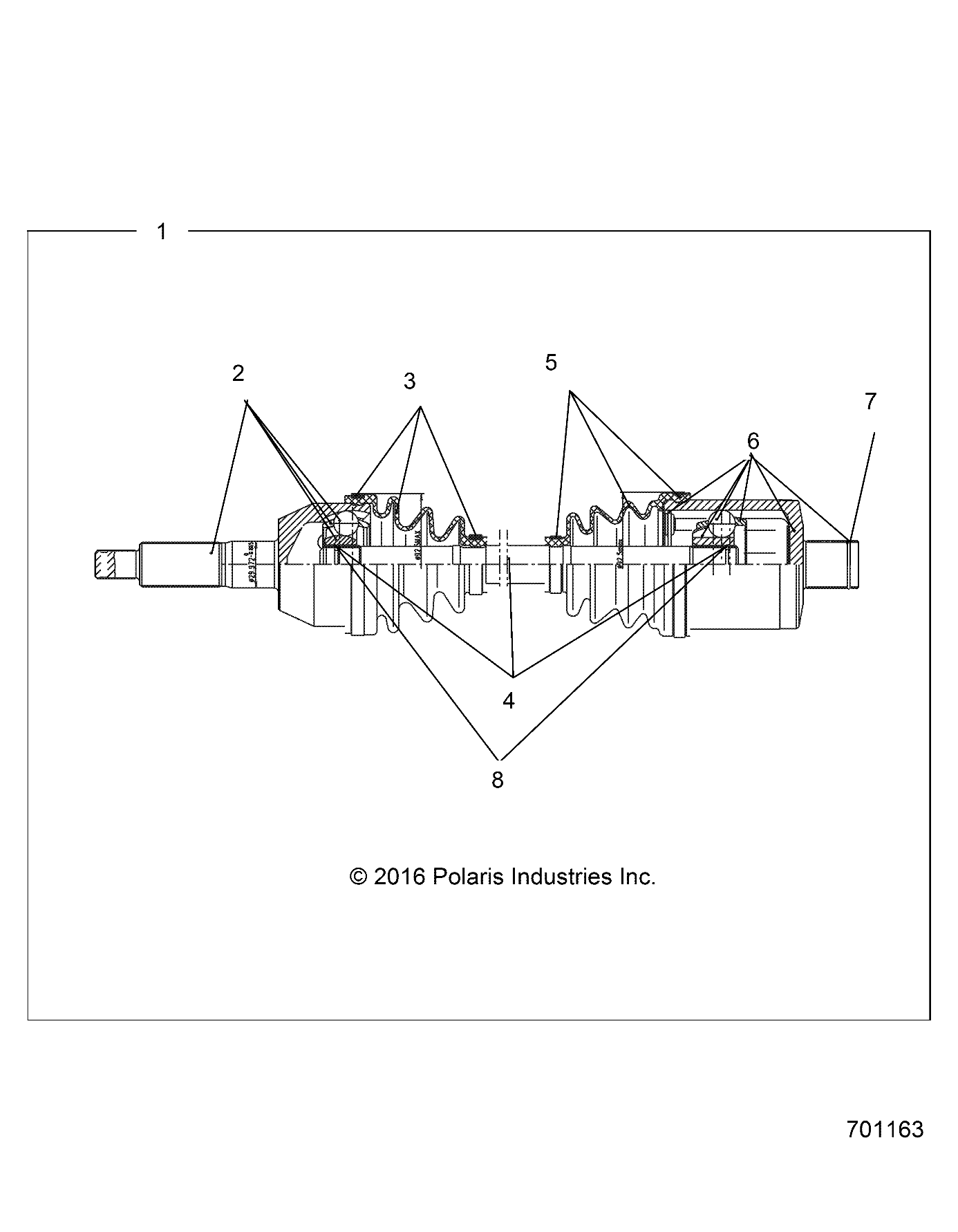 Part Number : 1337240 ASM-HD HALFSHAFT REAR MID