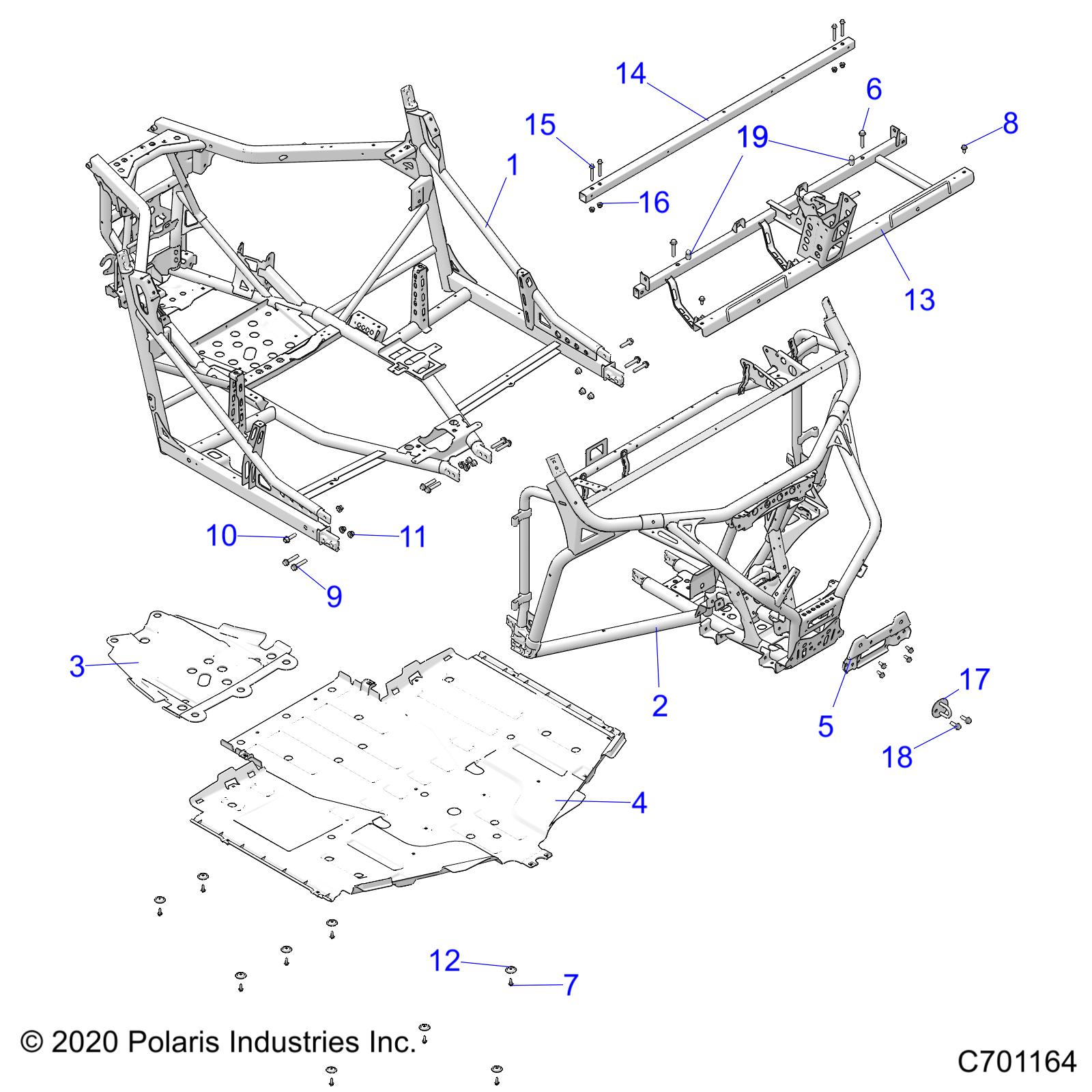 Foto diagrama Polaris que contem a peça 1024643-458